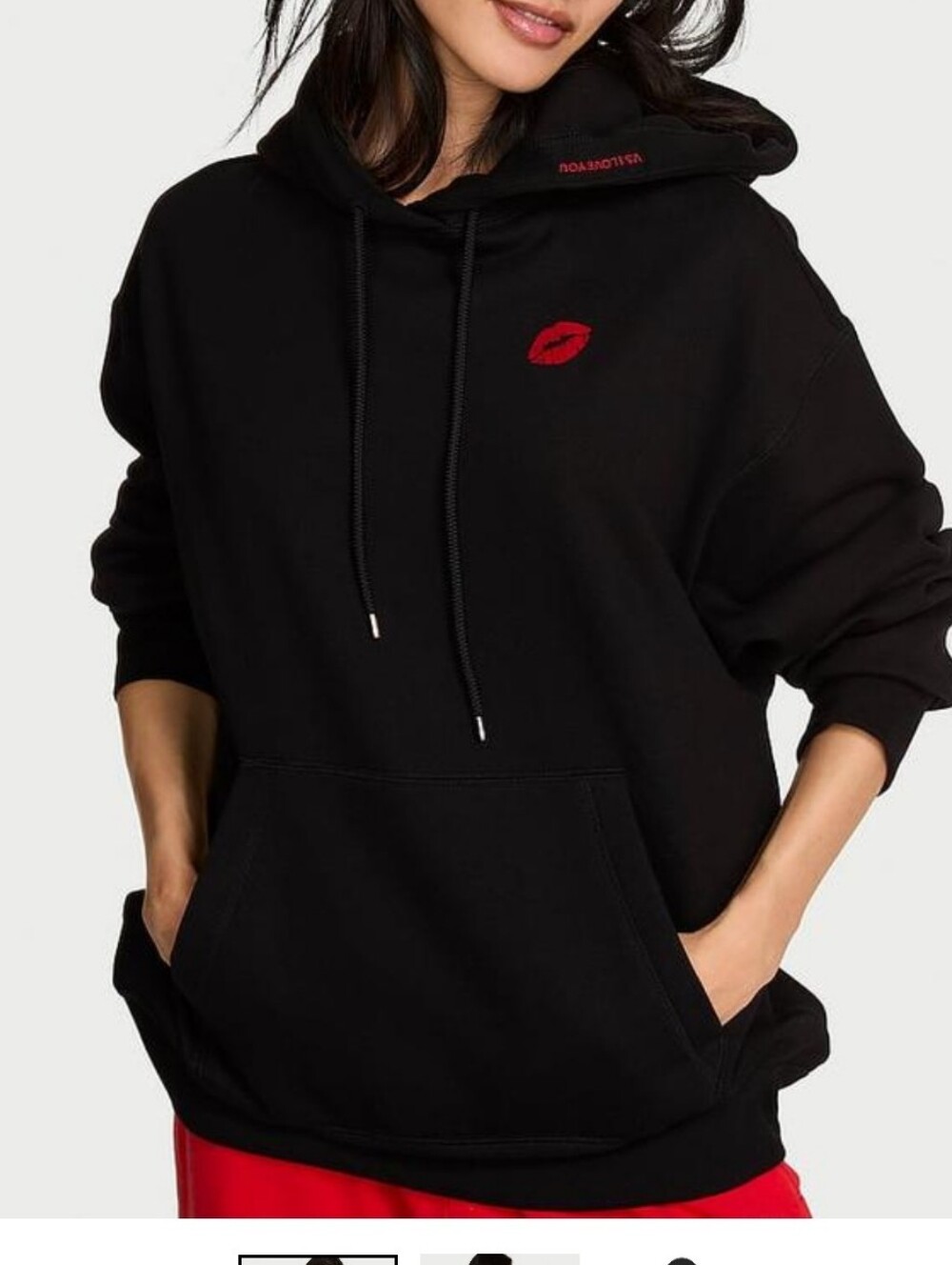 VS Angel Iconic Fleece Relaxed Hoodie Sz Med NWOT